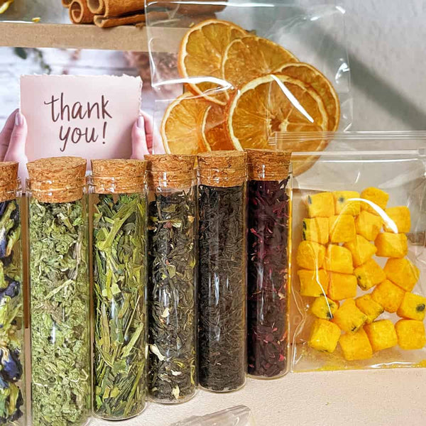 Floral Tea Blending Kit Gift Set | DIY Herbal Tea Kit for Her | Self Care Relaxation Gift | Aesthetic Tea Box | Birthday Gift