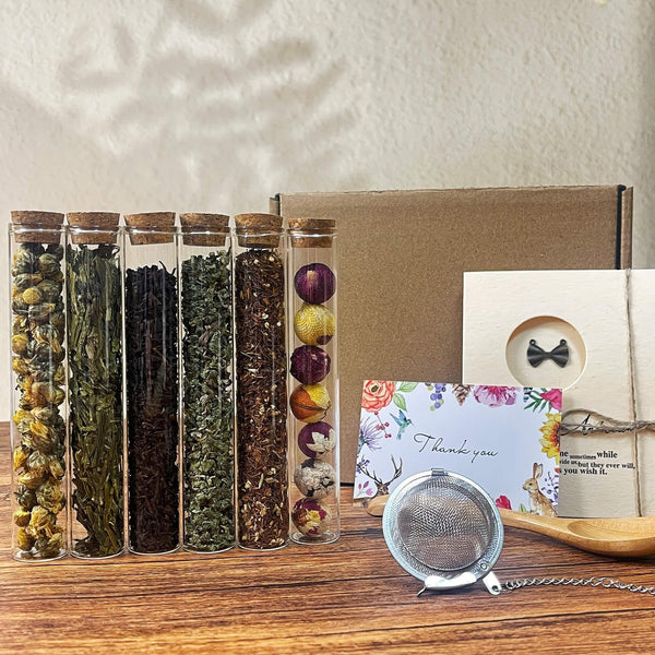 Luxury Tea Sampler Gift Set – 12 Loose Leaf Herbal Teas for Lovers