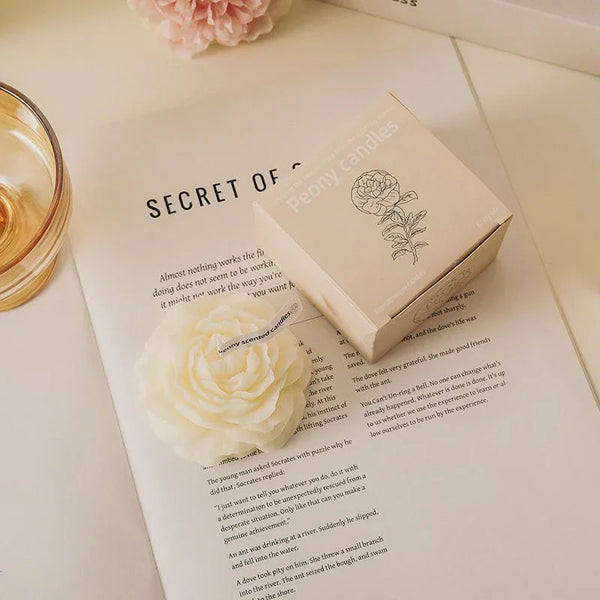 Artisan Peony Flower Scented Candle