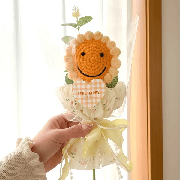 Single Stem Crochet Flower Everlasting Handmade Gift for a Sweet Day