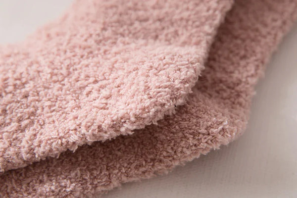 Cozy Heart Embroidered Plush Socks
