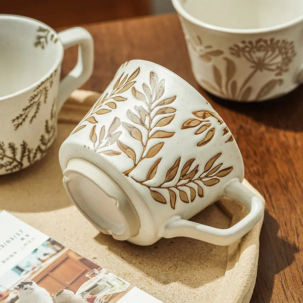 Rustic Botanical Ceramic Mug