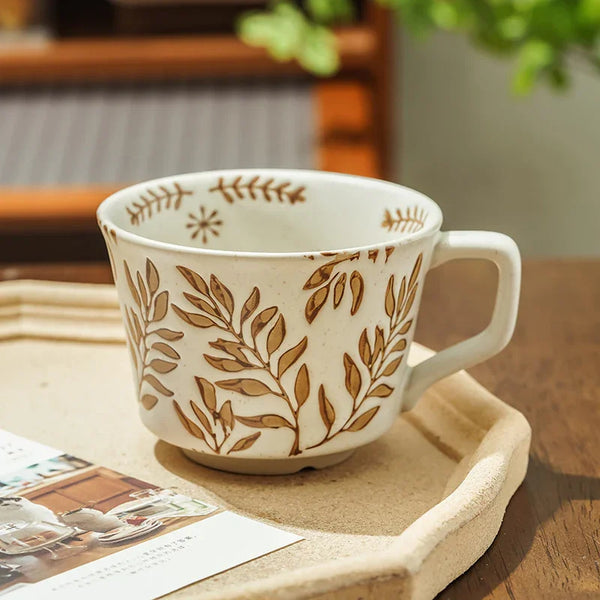 Rustic Botanical Ceramic Mug