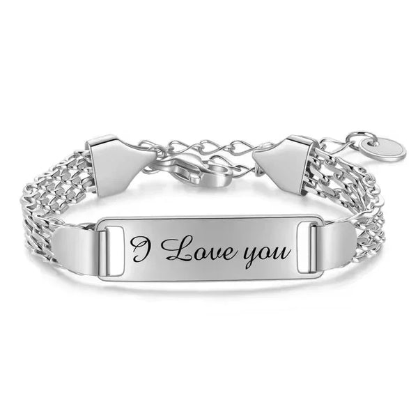 Dainty Layered Chain ID Bracelet