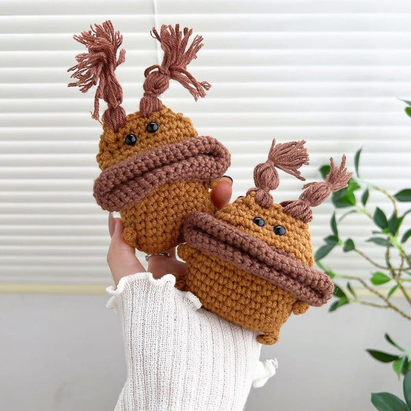 Quirky Knitted Monster AirPods Case