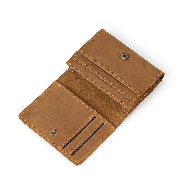 Personalized "Crazy Horse" Leather Card Holder Wallet