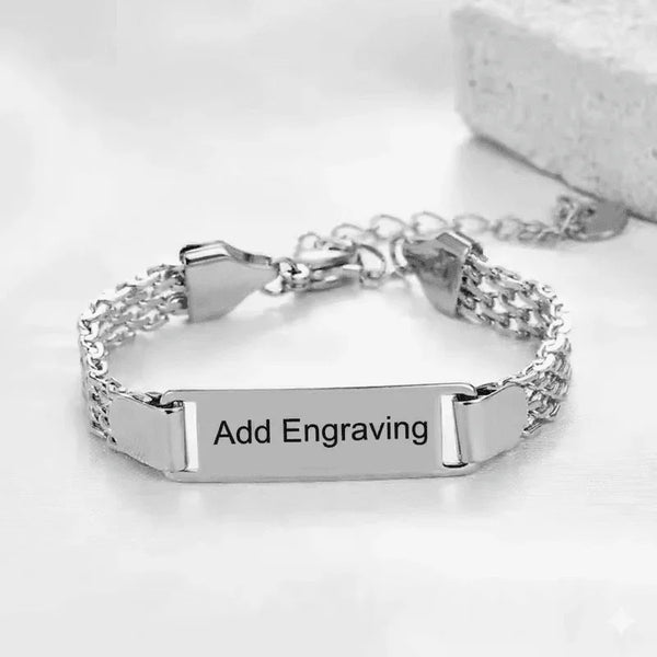 Dainty Layered Chain ID Bracelet