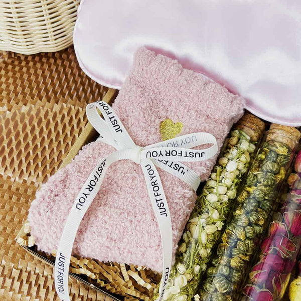 Personalized Tea Gift Box | Engraved Bracelet, Cozy Care Package