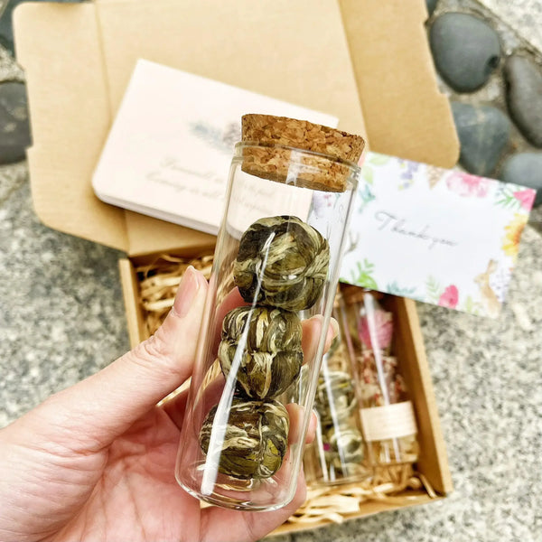 Blooming Tea Balls – Jasmine, Rose & Chrysanthemum Handcrafted Set