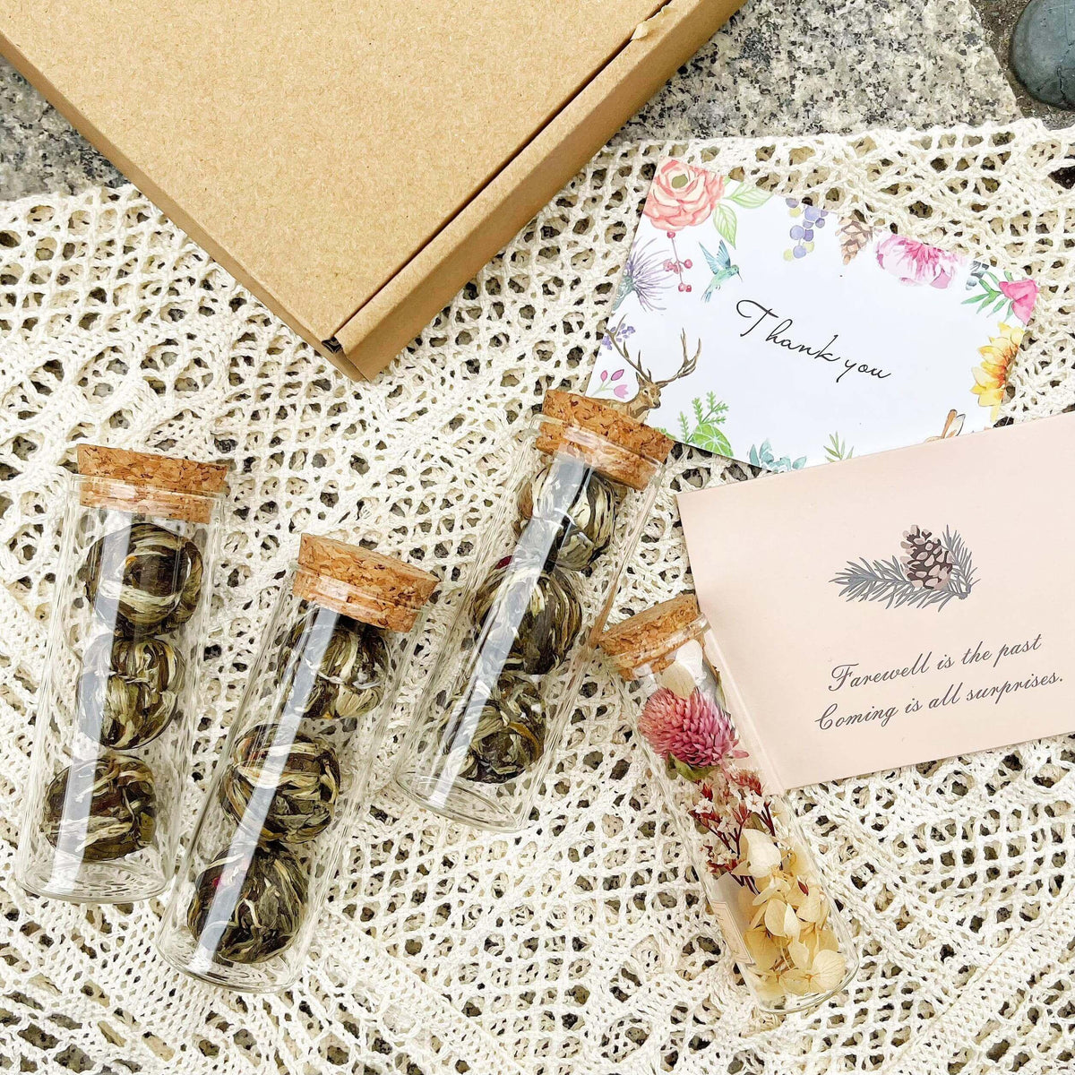 Blooming Tea Balls – Jasmine, Rose & Chrysanthemum Handcrafted Set