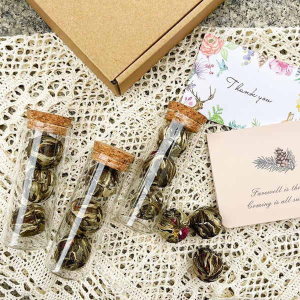 Blooming Tea Balls – Jasmine, Rose & Chrysanthemum Handcrafted Set