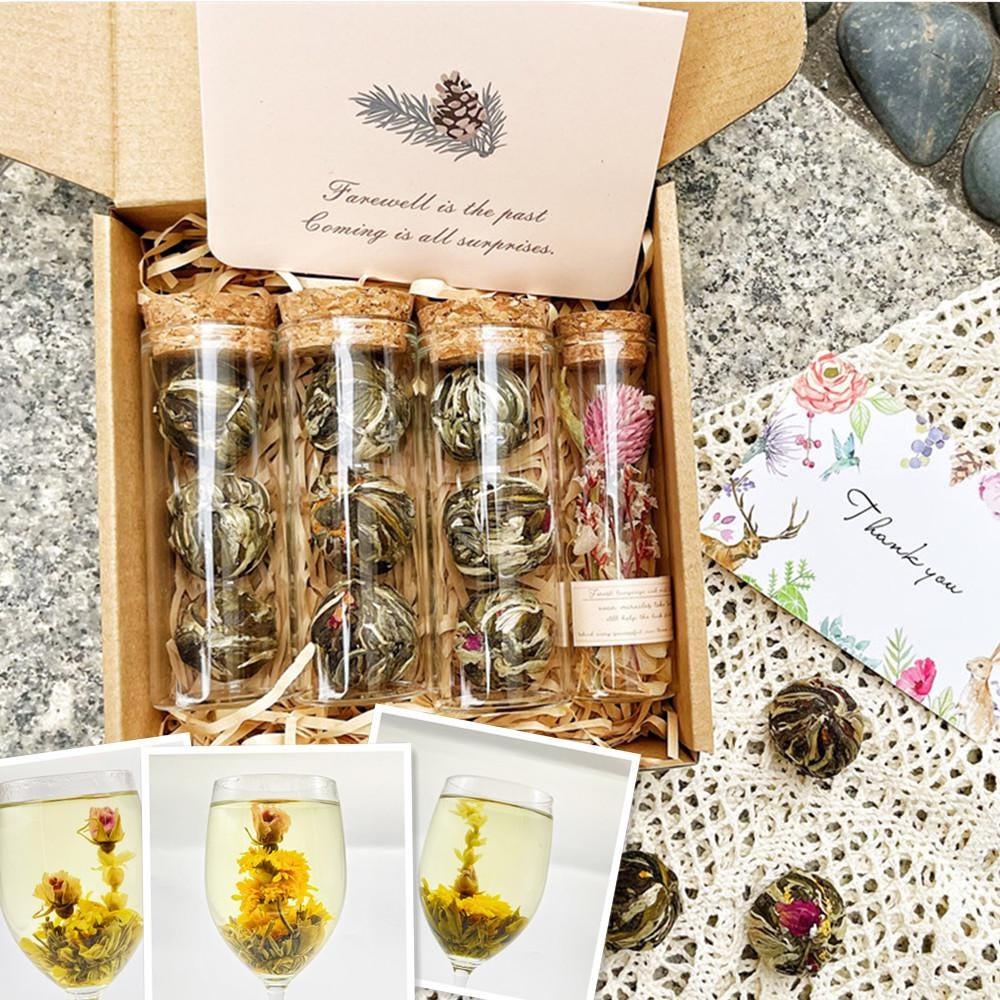 Blooming Tea Balls – Jasmine, Rose & Chrysanthemum Handcrafted Set