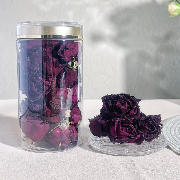 Freeze-Dried Rose Petals – Edible Burgundy Tea & Bath Flowers