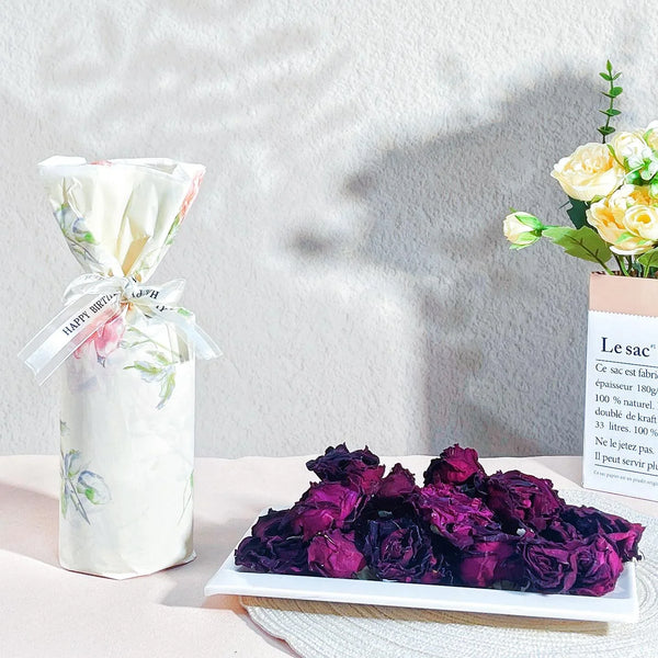 Freeze-Dried Rose Petals – Edible Burgundy Tea & Bath Flowers