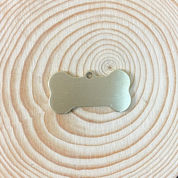 Solid Brass Pet ID Tag – Engraved Dog or Cat Name Tag