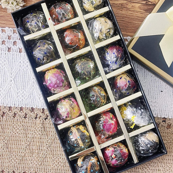 Blooming Flower Tea Gift Set – 18 Handmade Wellness Tea Balls