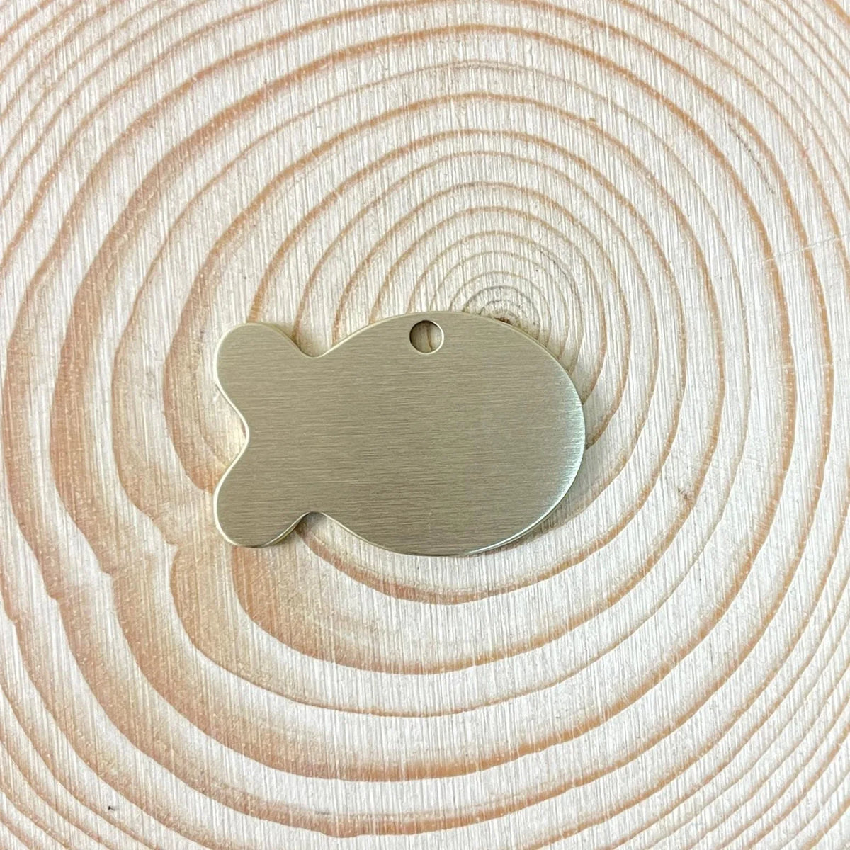 Solid Brass Pet ID Tag – Engraved Dog or Cat Name Tag