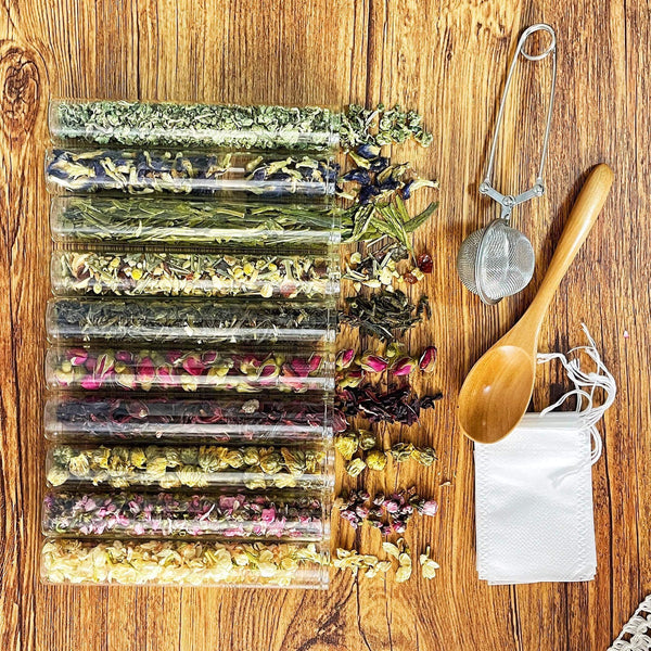 Botanical Blooming Tea Gift Set – Herbal Infusions Sampler for Occasions