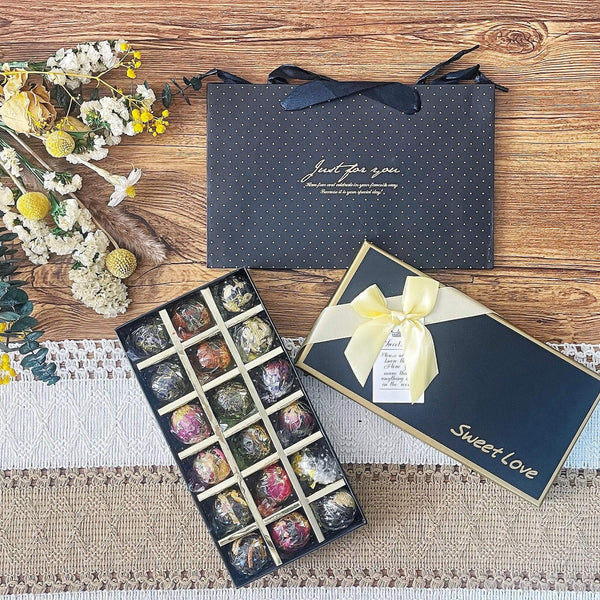 Blooming Flower Tea Gift Set – 18 Handmade Wellness Tea Balls