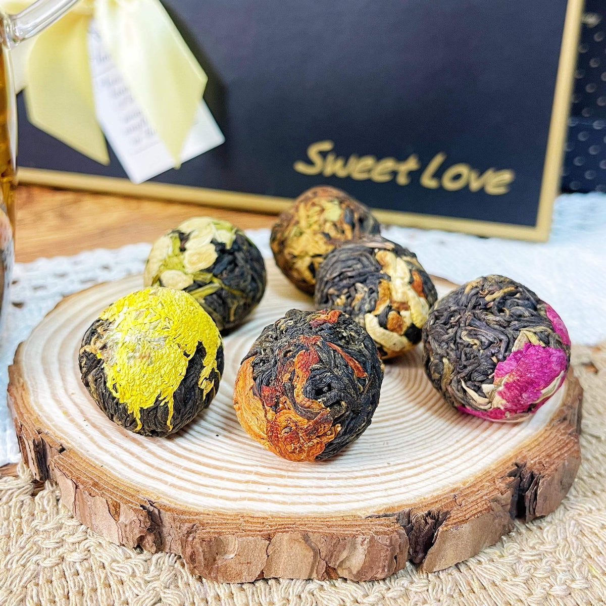 Blooming Flower Tea Gift Set – 18 Handmade Wellness Tea Balls