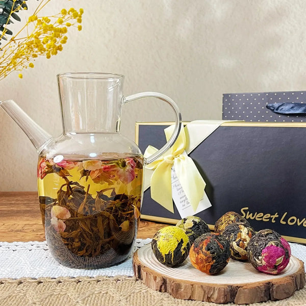Blooming Flower Tea Gift Set – 18 Handmade Wellness Tea Balls