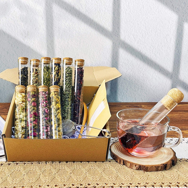 Botanical Blooming Tea Gift Set – Herbal Infusions Sampler for Occasions