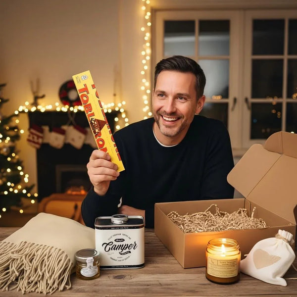 Cozy Gift Box – Tea, Coffee, Honey, Scarf & Candle Holiday Care Set