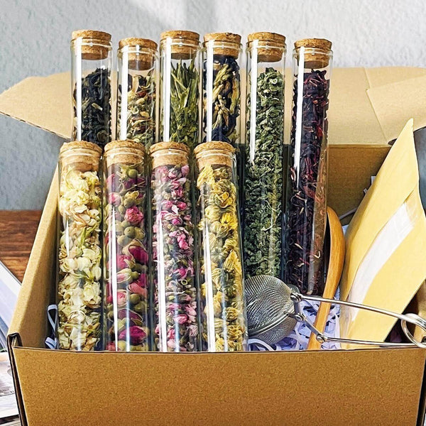 Botanical Blooming Tea Gift Set – Herbal Infusions Sampler for Occasions