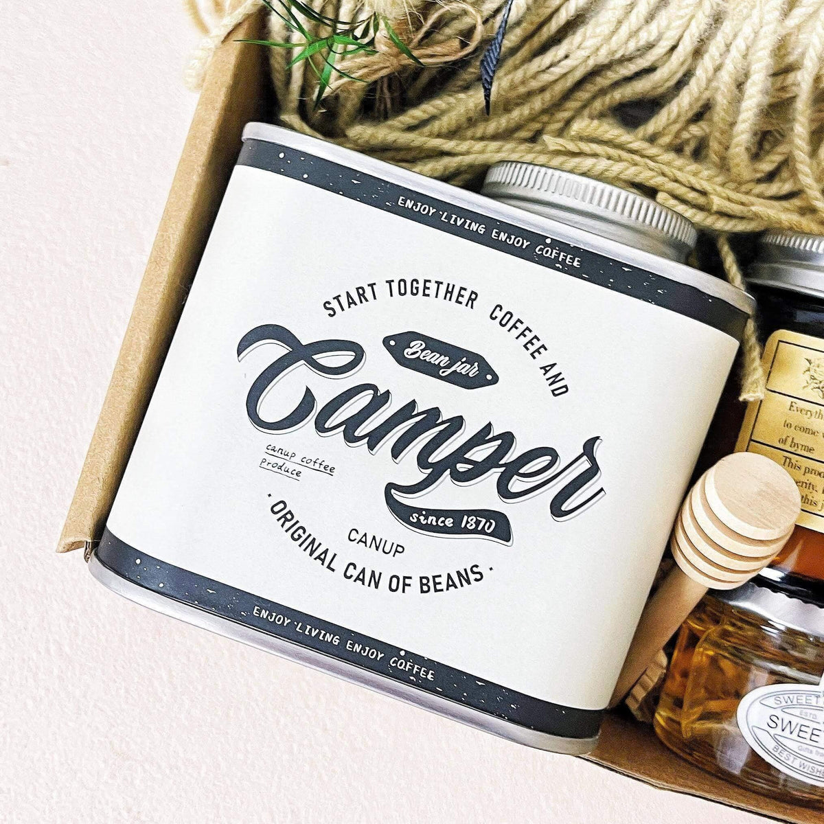 Cozy Gift Box – Tea, Coffee, Honey, Scarf & Candle Holiday Care Set